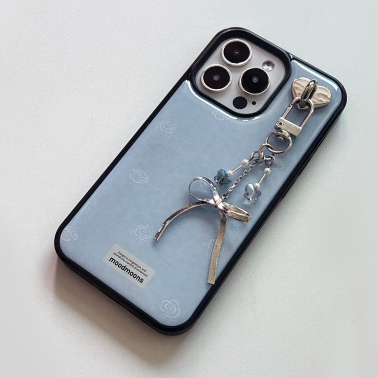 ｜moodmoons｜ Pastel Rose Skyblue Epoxy Phone Case