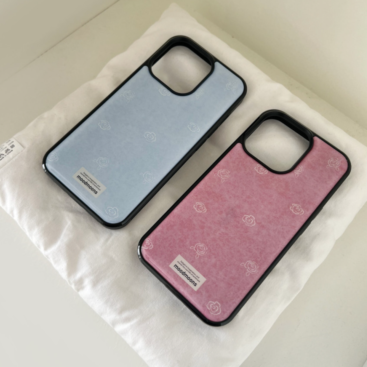 ｜moodmoons｜ Pastel Rose Pink Epoxy Phone Case