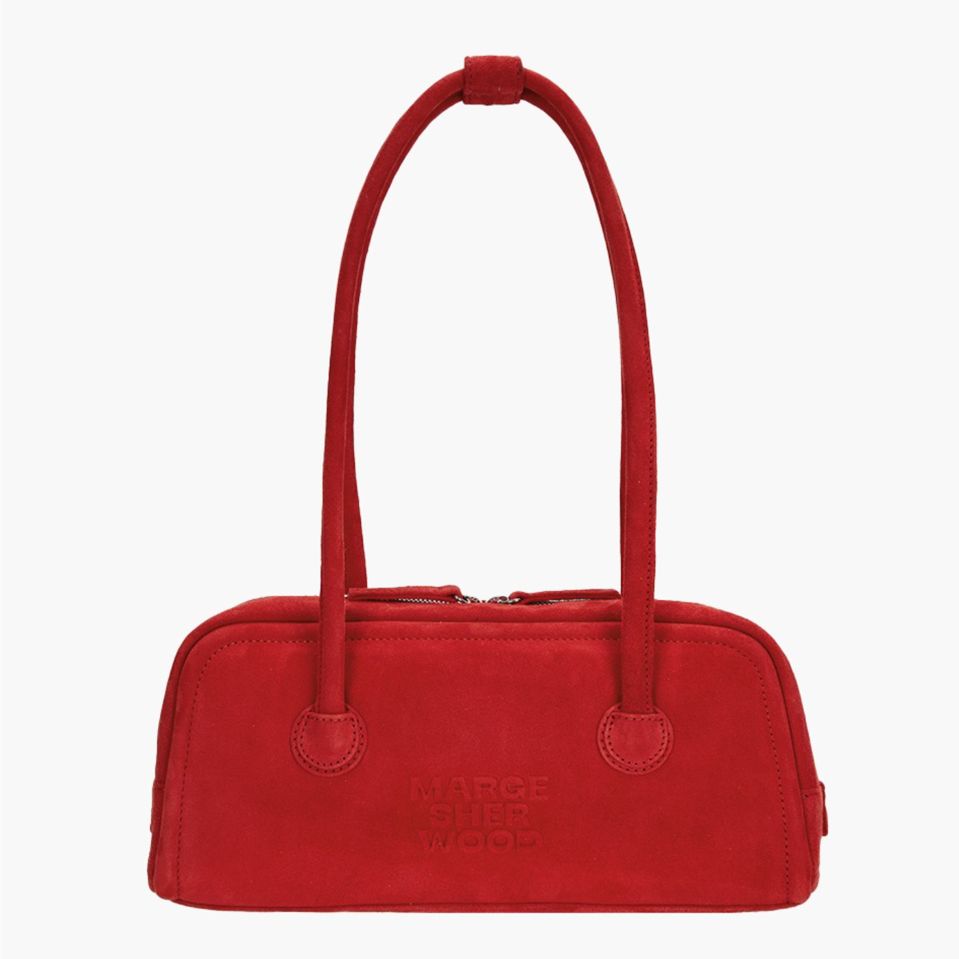 ｜MARGESHERWOOD｜ SOFT BAGUETTE BAG Red Suede