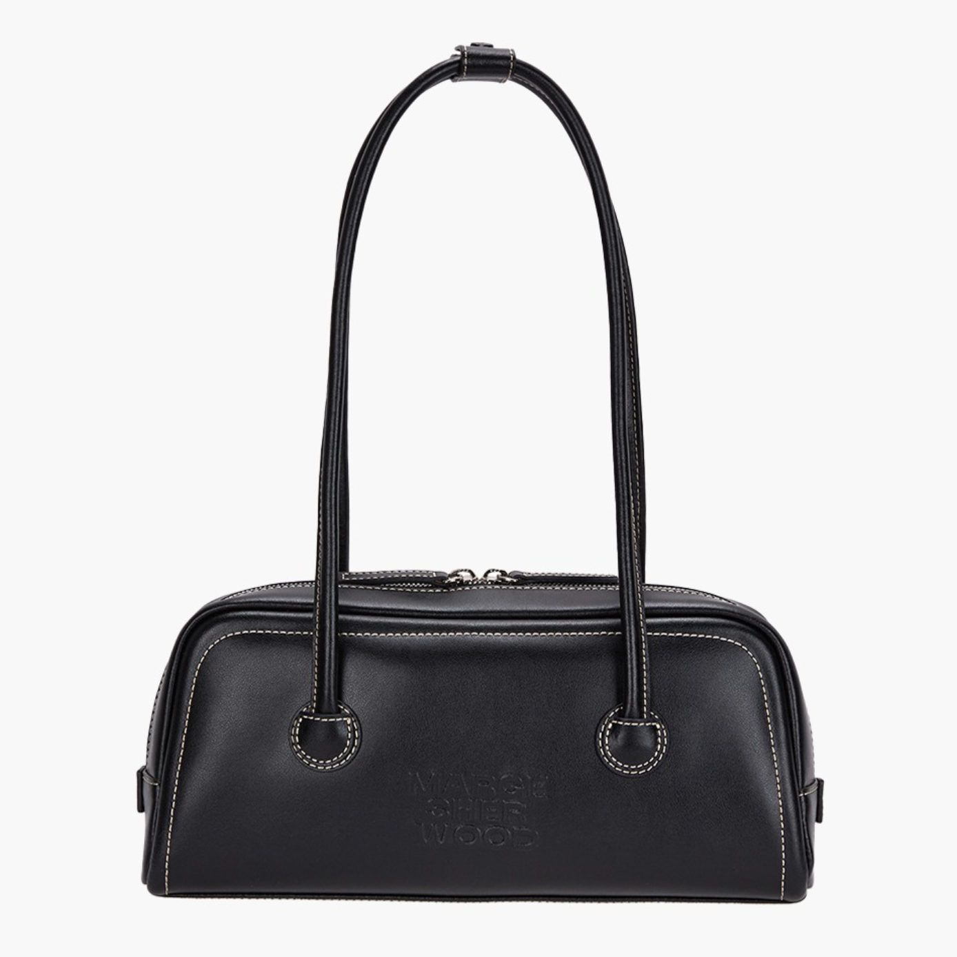 ｜MARGESHERWOOD｜ SOFT BAGUETTE BAG Black Plain