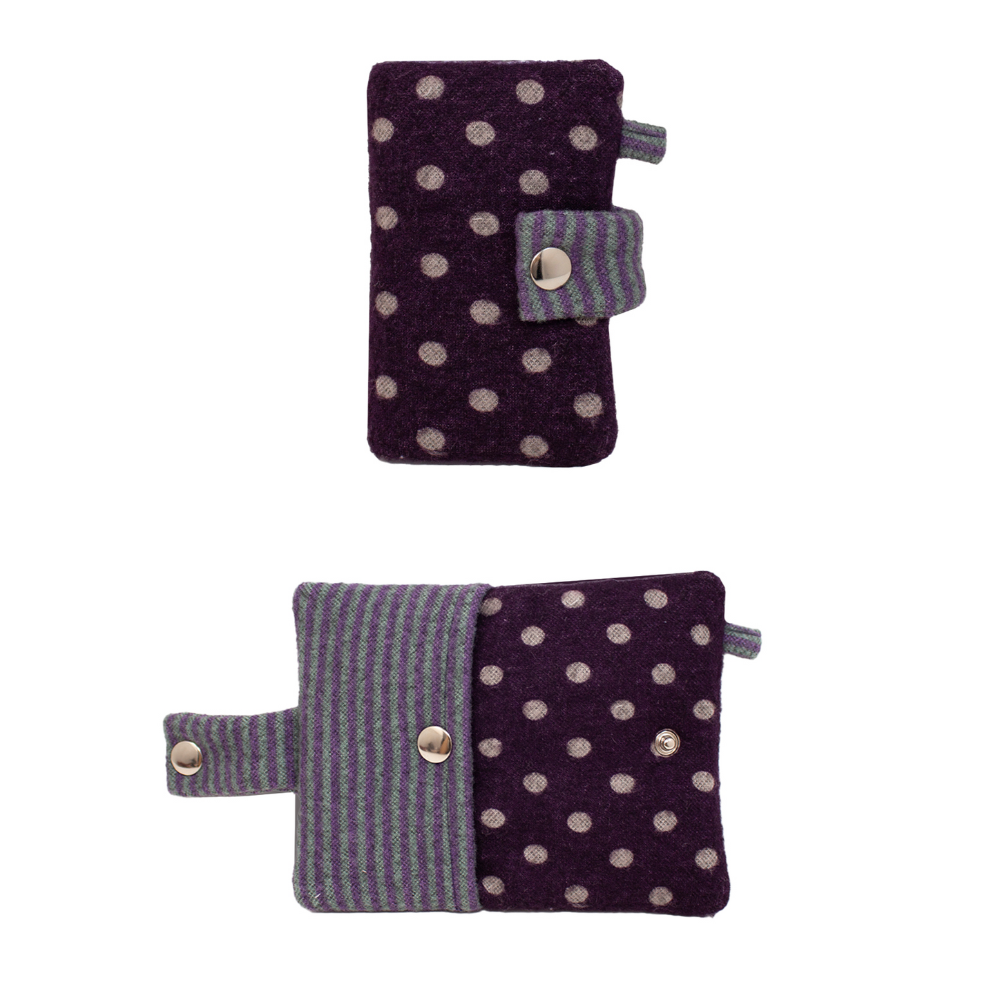 ｜Positany｜ Snug Ribbon Card Wallet (Purple)