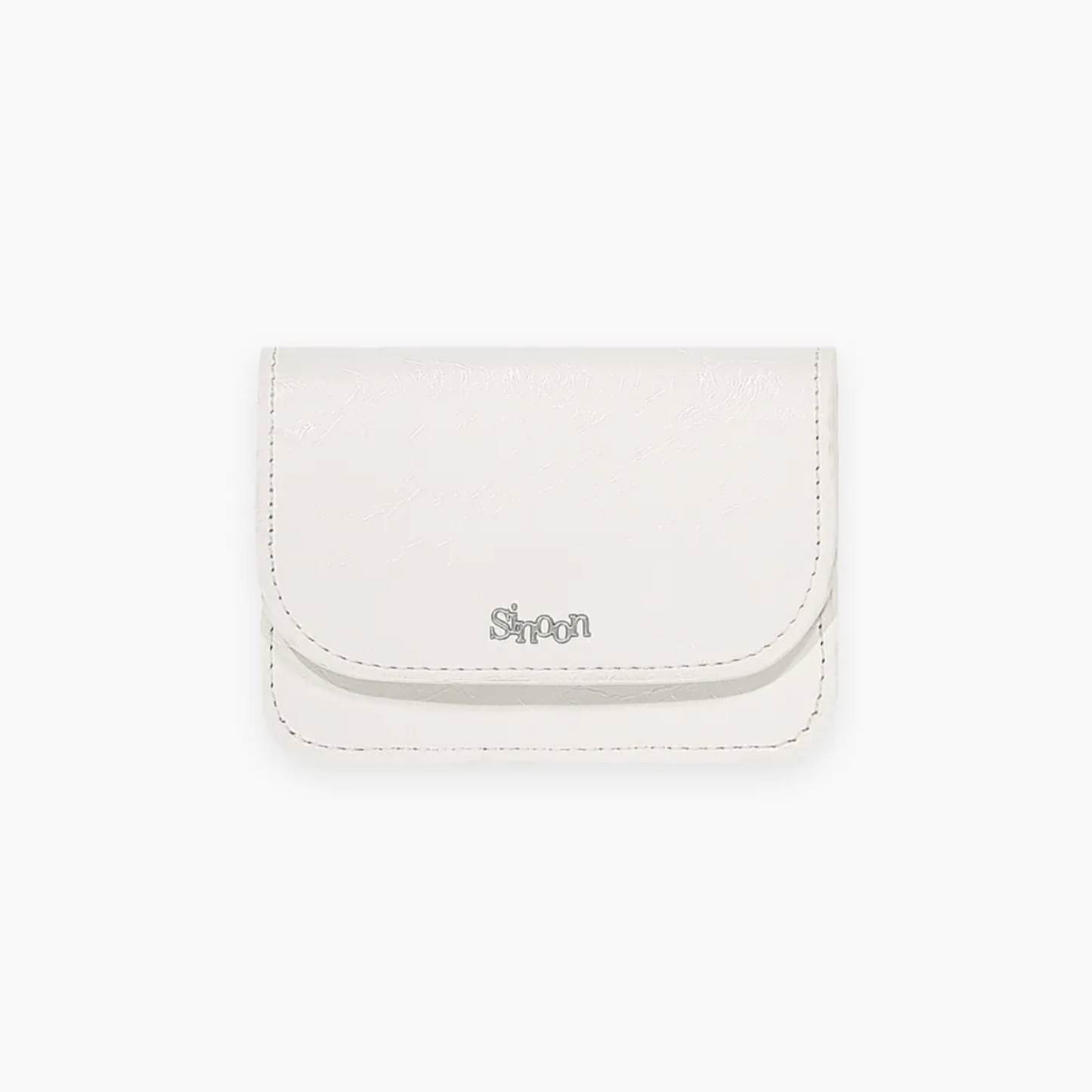 ｜SINOON｜ Sinoon Logo Card Wallet White