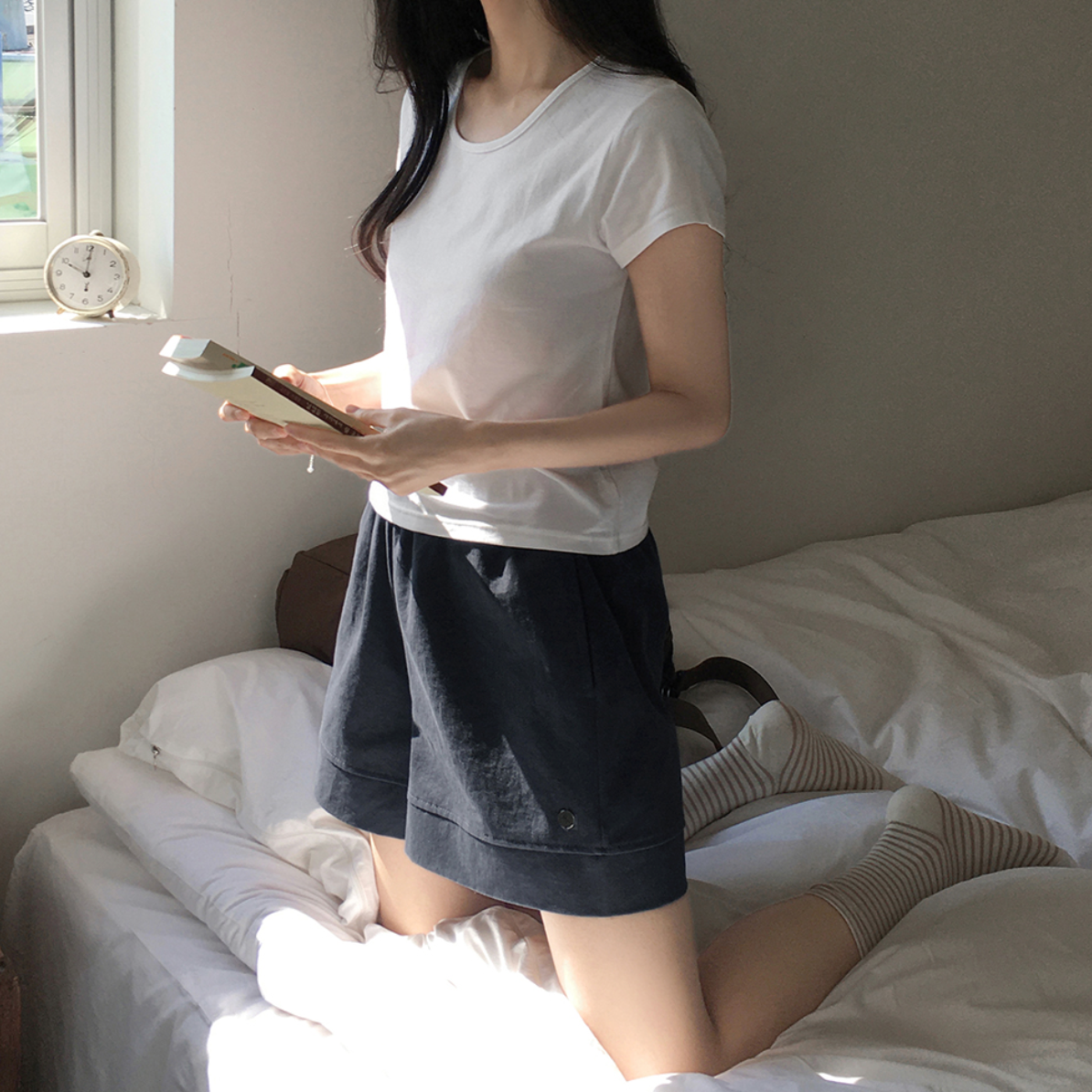 ｜98°C｜ ｜NEAH｜ Cotton Banding Half Pants