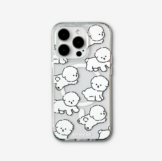 ｜mill and moi｜ 뽀글이 보숑이 MagSafe Jelly Phone Case