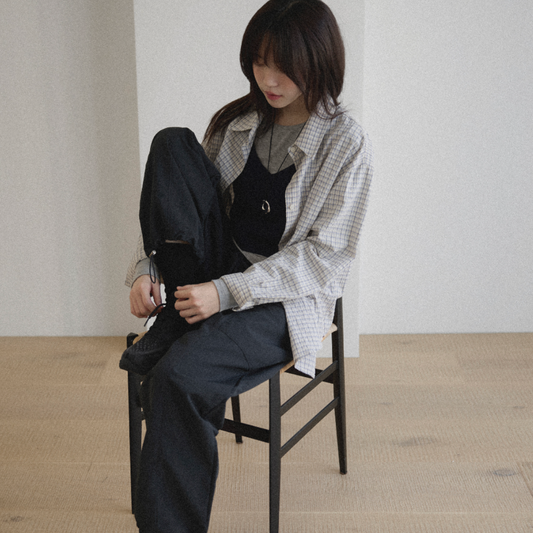 ｜98°C｜ ｜NEAH｜ Sweet Checkered Shirt