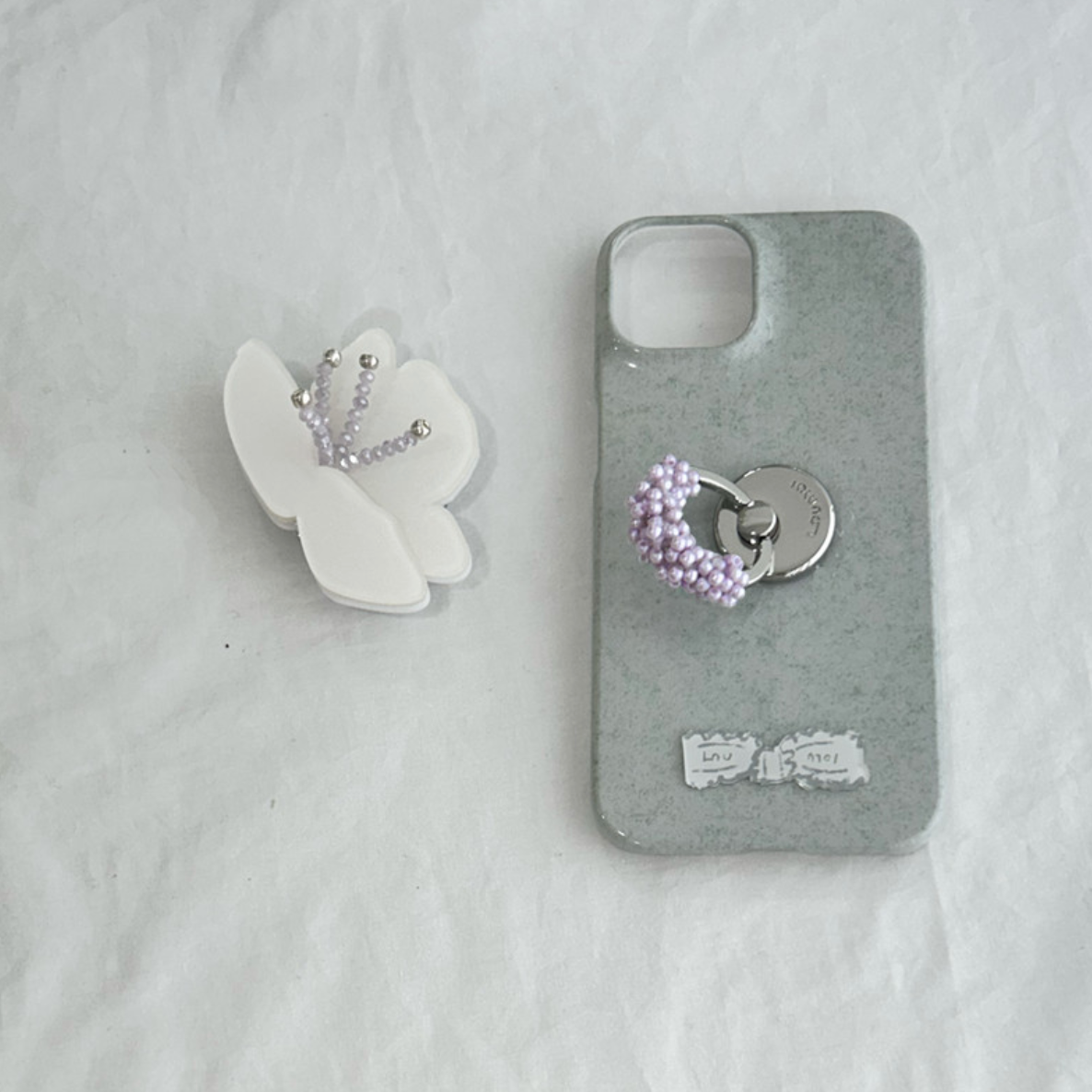 ｜loumoi｜ Ring Grip Tok Purple Pearl