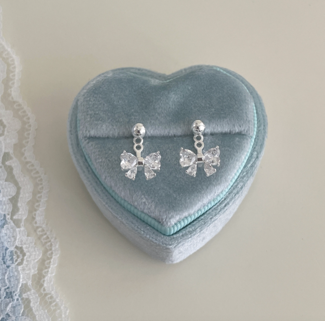 ｜sora'de｜ 925silver Ribbon Earring 539E