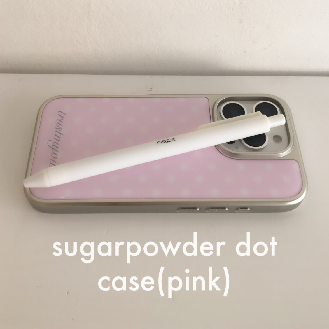｜trustmyvibe｜ Sugar Powder Dot Phone Case (Pink)