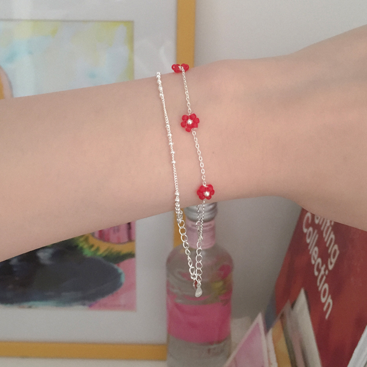 ｜moat｜ Flower Beads Bracelet (silver925)