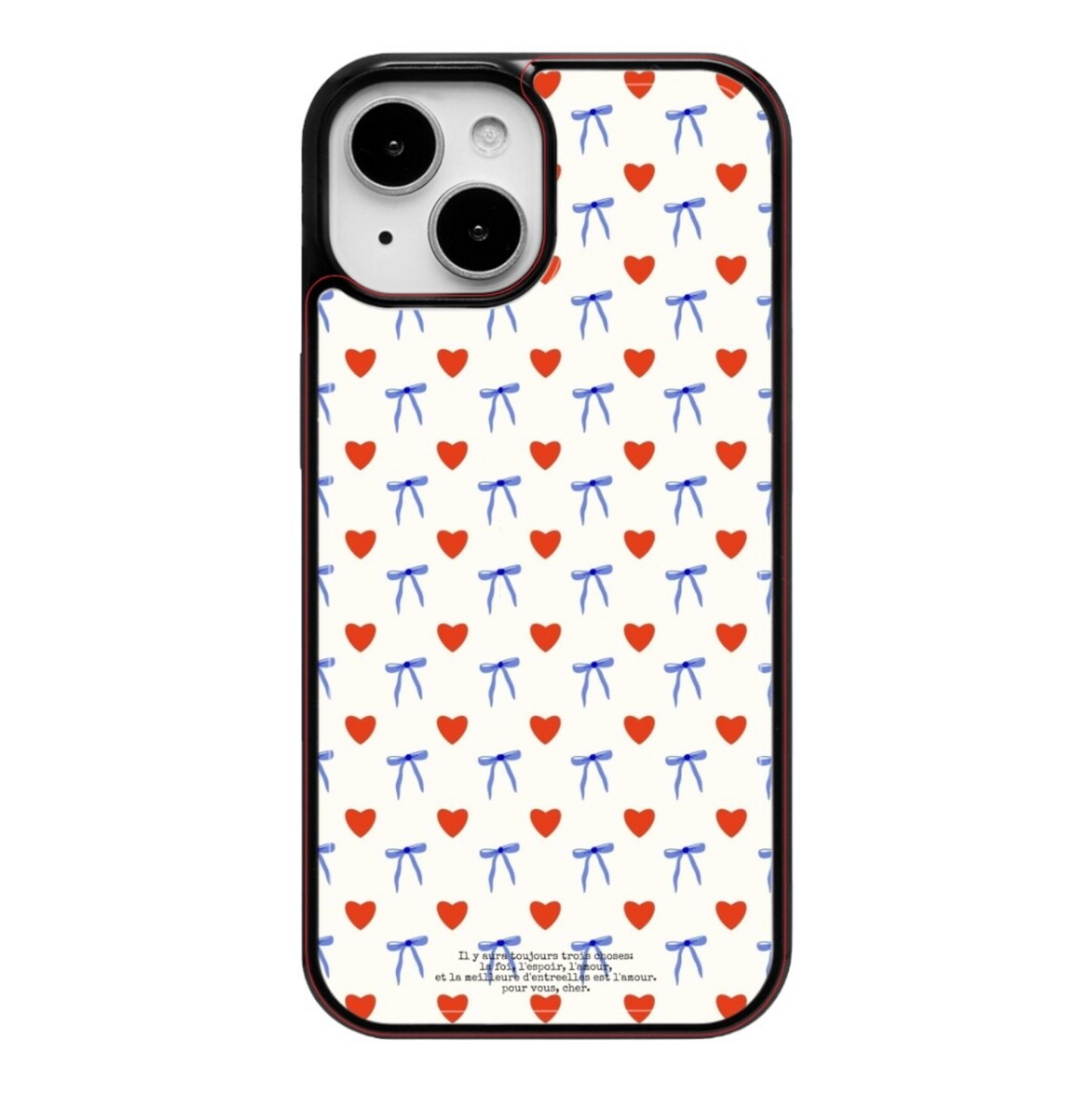 ｜dear my muse.｜ Heart Ribbon Pattern Epoxy Phone Case