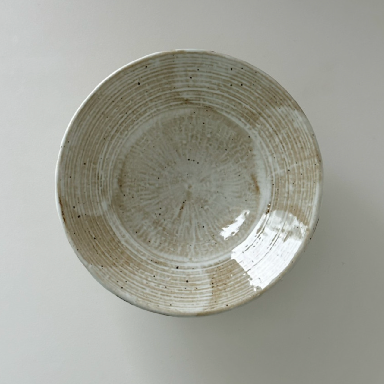 ｜sosoyoolee｜ Beige V Pasta Salad Bowl 20cm
