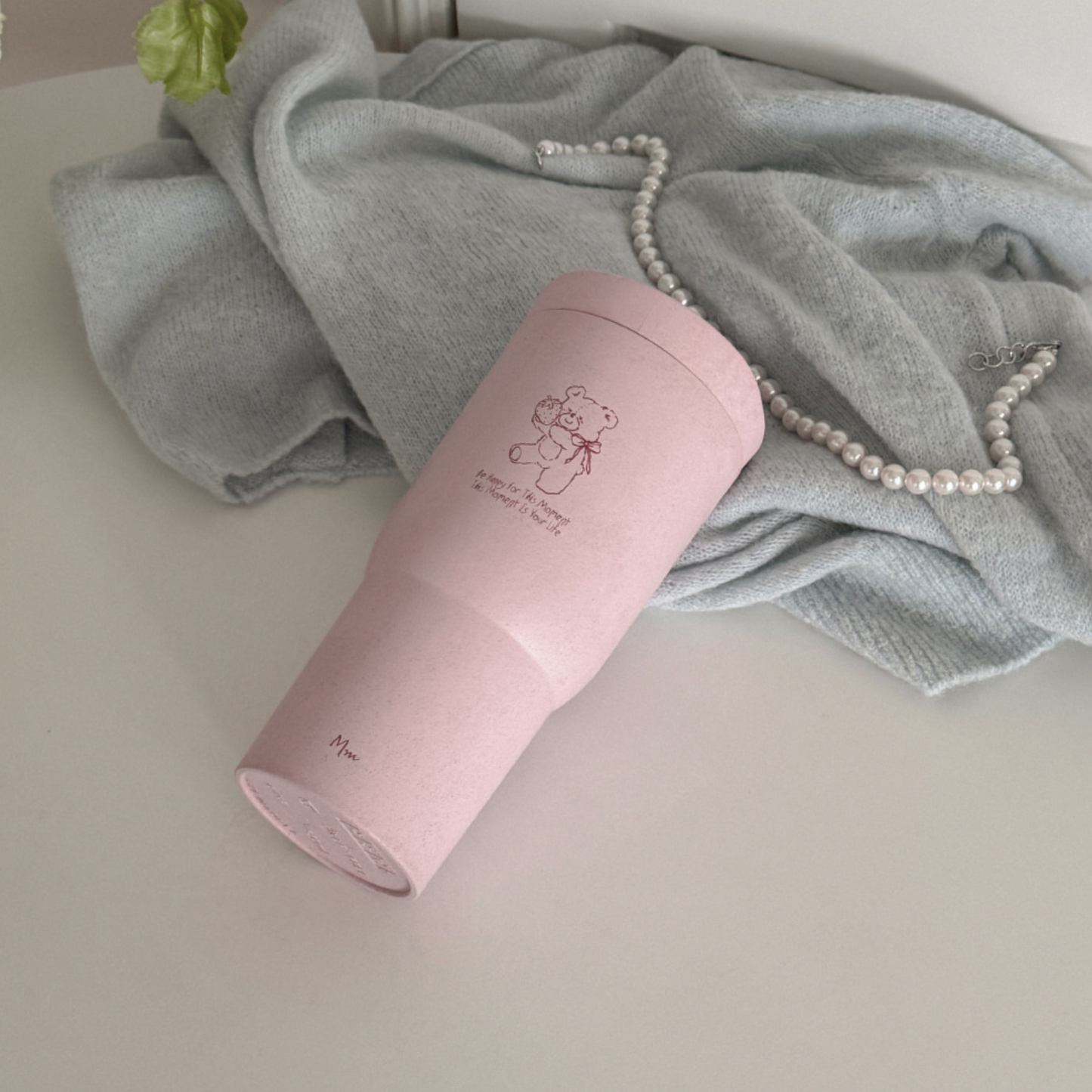 ｜Mademoment｜ Pink Strawberry Bear Eco Tumbler 550ml