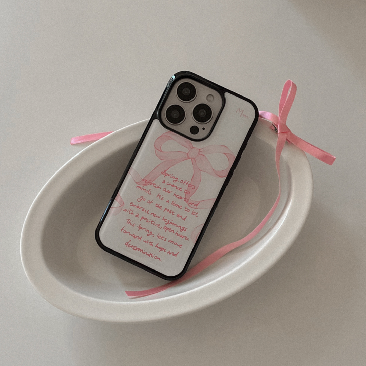｜Mademoment｜ Spring Lettering Bumper Case