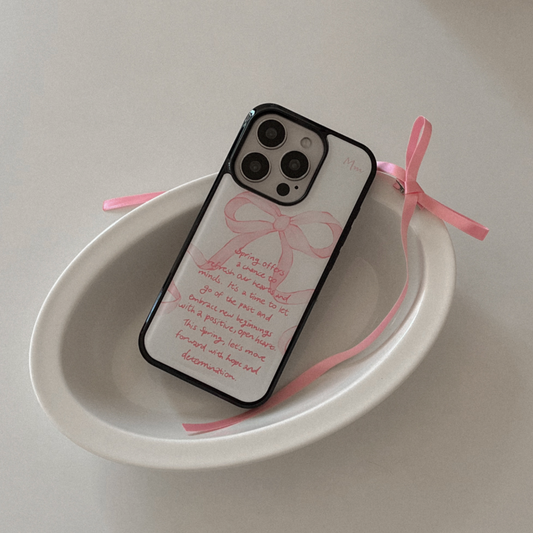 ｜Mademoment｜ Spring Lettering Bumper Case
