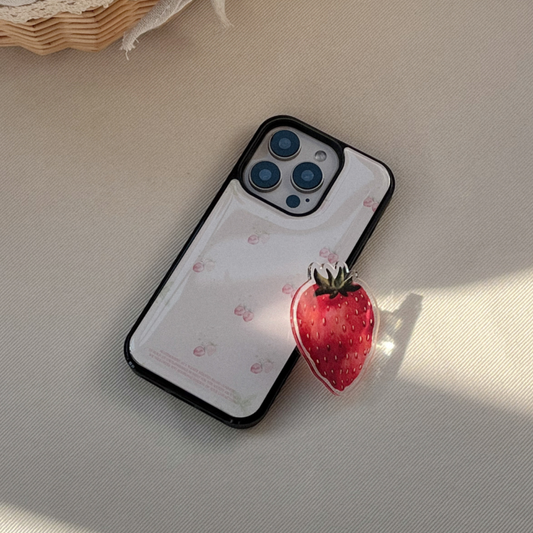 ｜Mademoment｜ Strawberry Flower Pattern Bumper Case