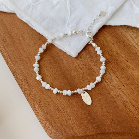 ｜SOYE PI-NE｜ Circle Pearl Silver Bracelet