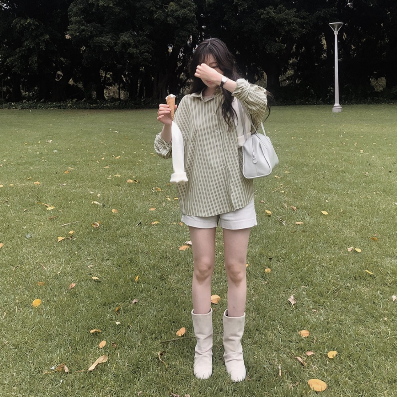 ｜SLOWAND｜ #SLOWMADE Panel Stripe Shirt