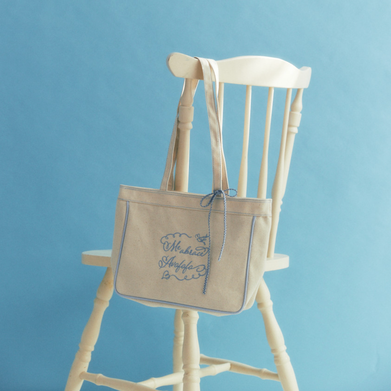 ｜Avofofo｜ Embroidery Lettering Canvas Shoulder Bag