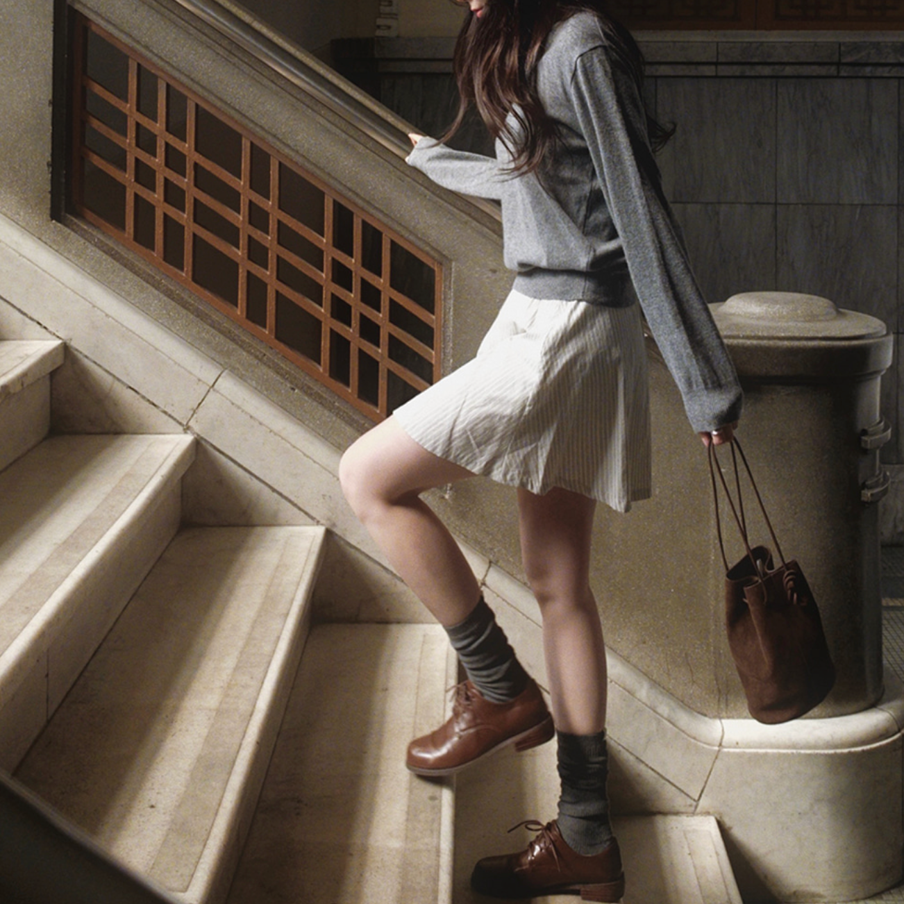 ｜SLOWAND｜ # SLOWMADE Monostraife Flared Skirt