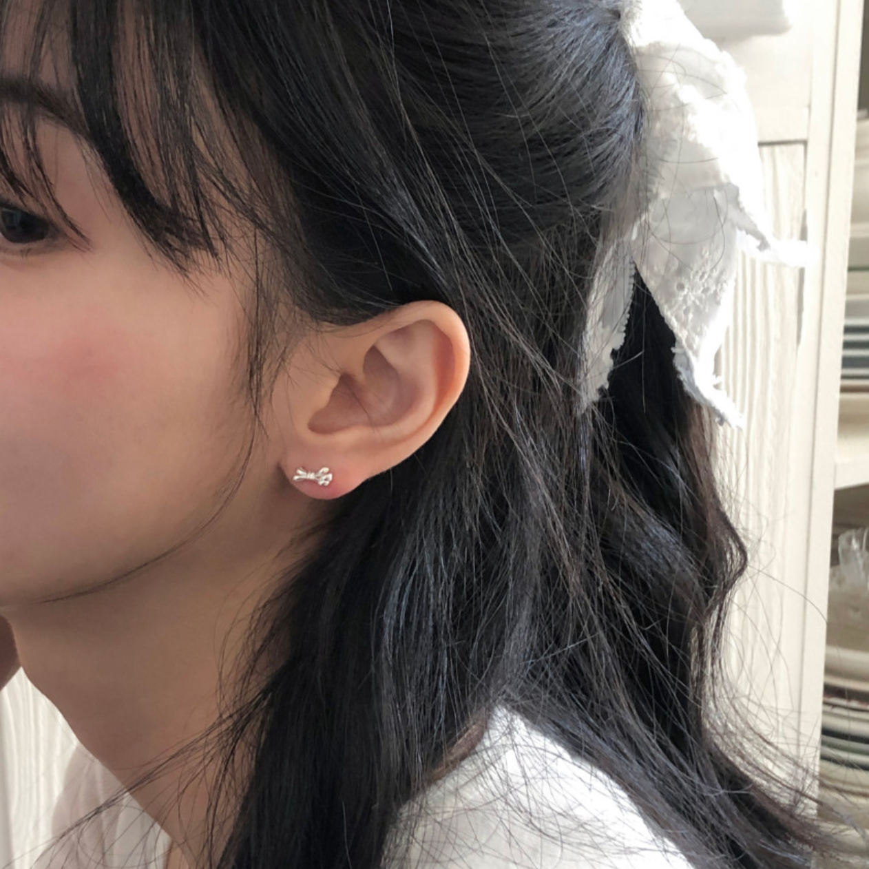 ｜DUNGEUREON｜ 925 silver Ribbon Earrings