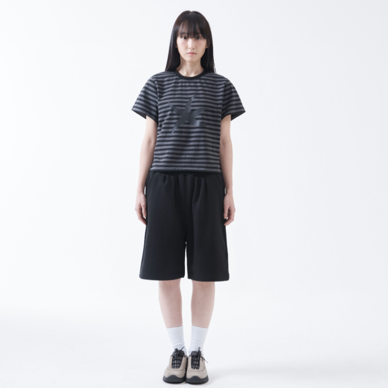 ｜THE COLDEST MOMENT｜ TCM Starfish Stripe T (Black)