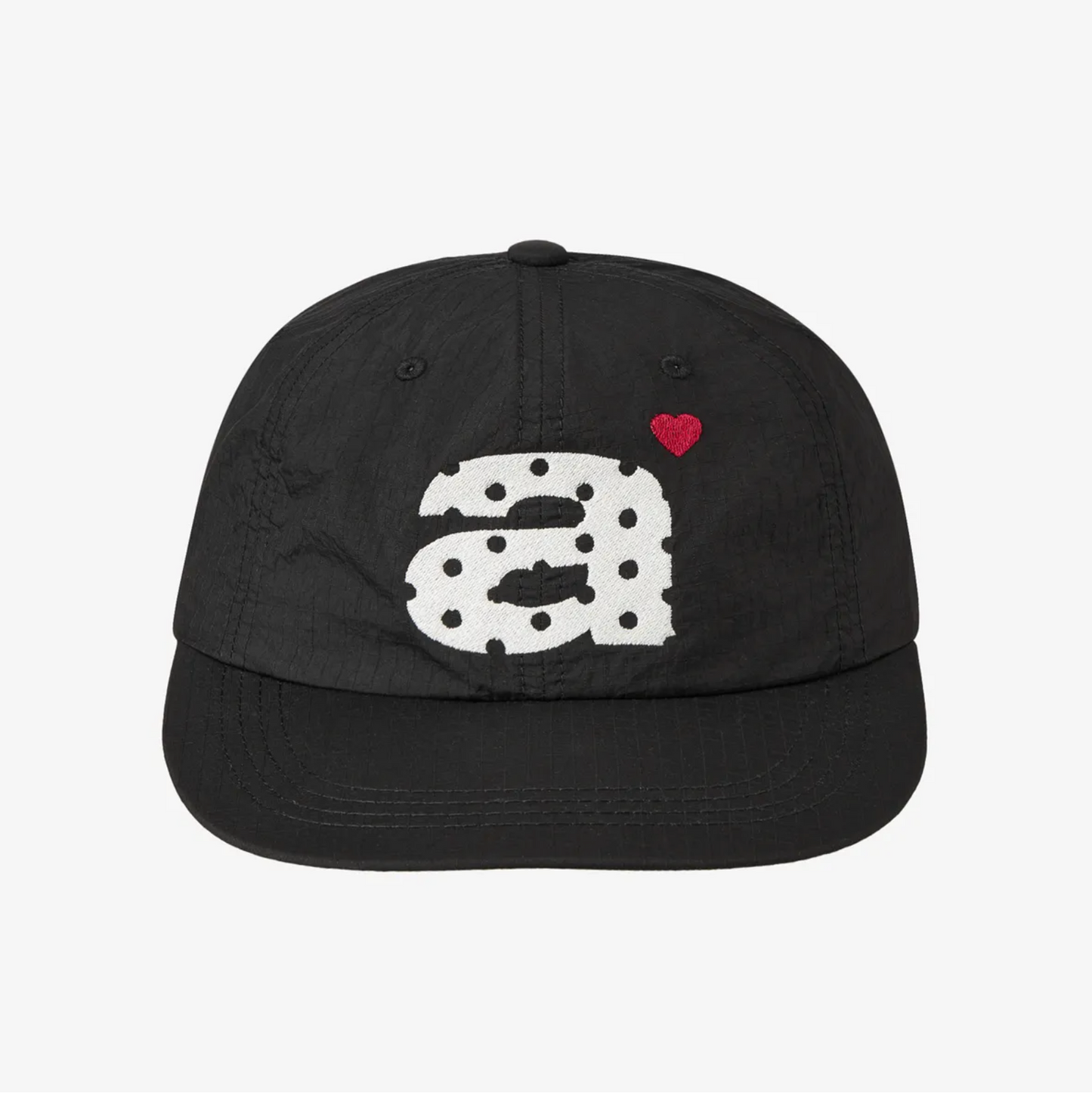 ｜aeae｜ DOT SMALL LETTER NYLON CAP ｜BLACK｜