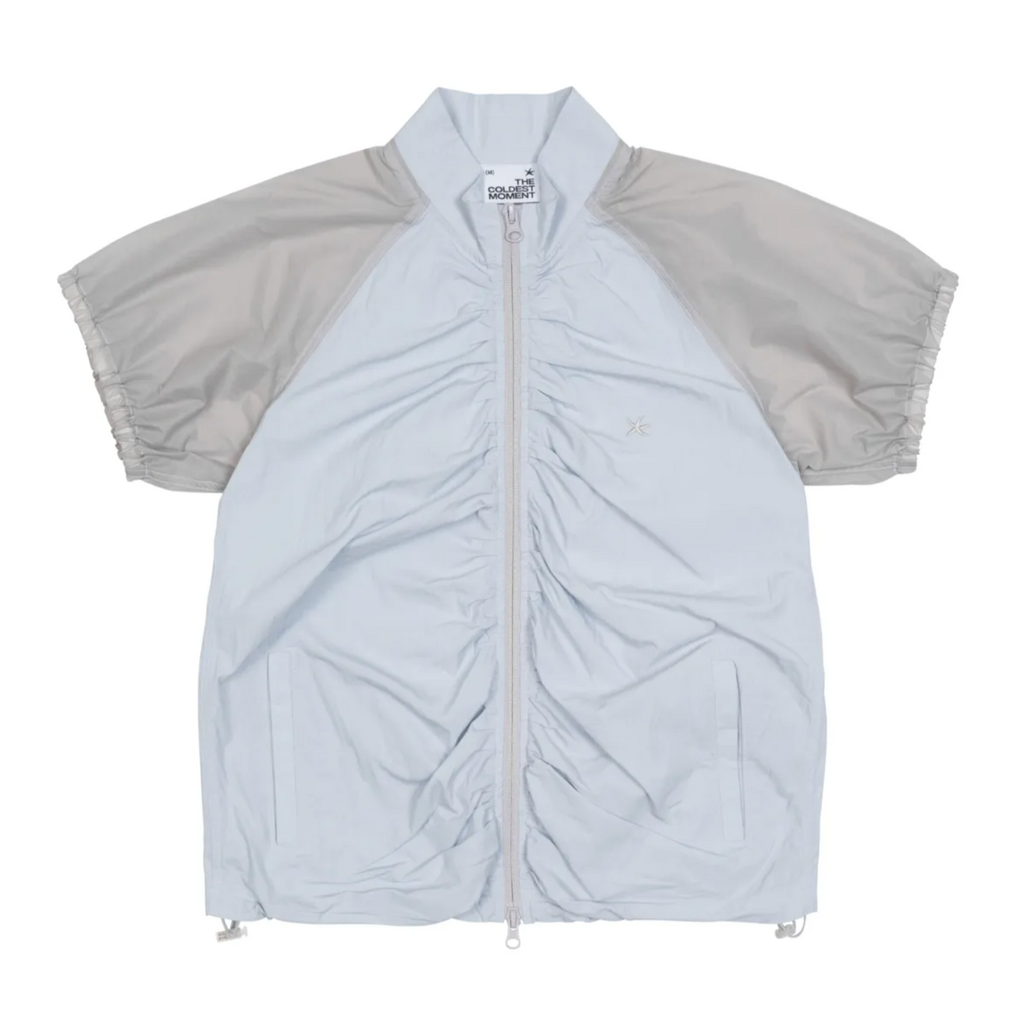 ｜THE COLDEST MOMENT｜ (w) TCM Shirring Half Windstoper (Sky Blue/Grey)
