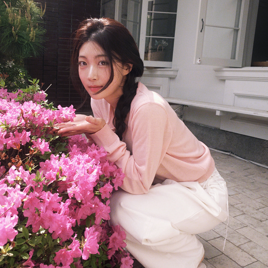 ｜SLOWAND｜ #SLOWMADE Plain Round Basic Cardigan