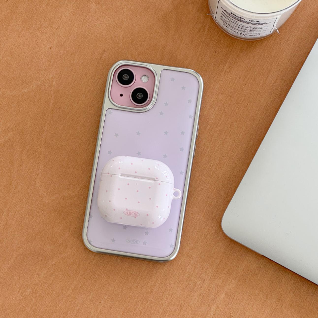 ｜ABOE｜ BABYPINK MINI DOT Airpods Case