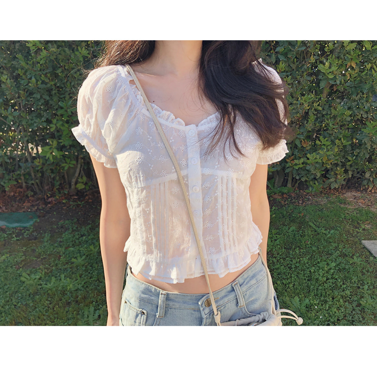 ｜SLOWAND｜ # SLOWMADE 3 Steps Lace Blouse