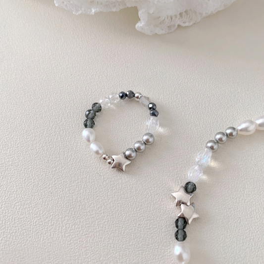 ｜SOYE PI-NE｜ Sharp Black Star Silver Ring