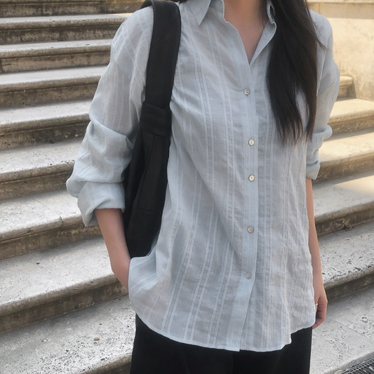 ｜SLOWAND｜ Summer Mood Stripe Shirt