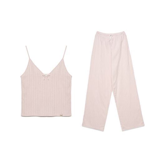 ｜NOIRNINE｜ Slip Pajama Set ｜PINK｜