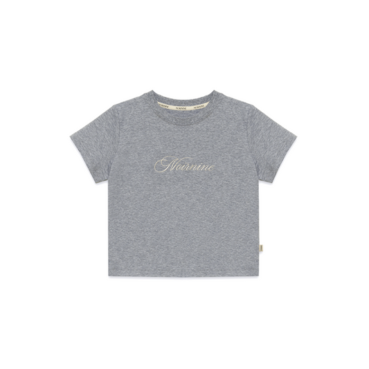 ｜NOIRNINE｜ Noir Supima Cotton T-shirts ｜GREY｜