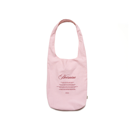 ｜NOIRNINE｜ Stripe Eco Bag ｜PINK｜