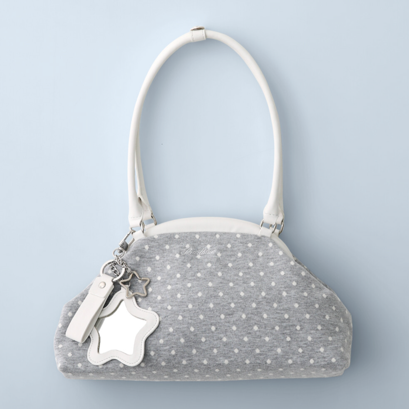 ｜BadBlue｜ Dot Cozy Dumpling Bag Gray