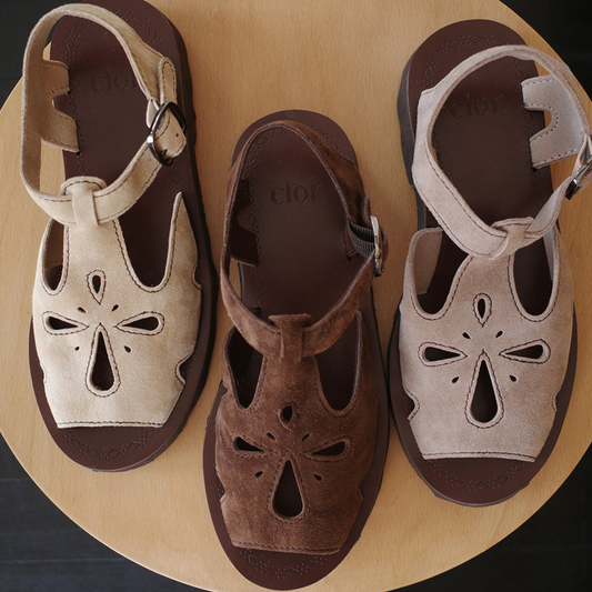 ｜Rockfish Weatherwear｜ PETAL CUTOUT SANDALS(SUEDE)