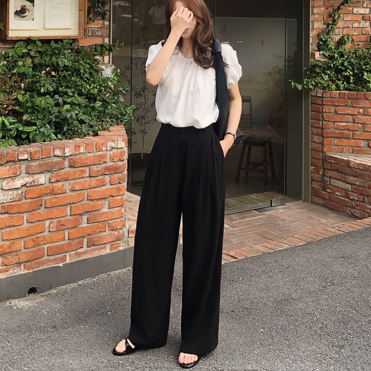 ｜SLOWAND｜ # SLOWMADE Summer Ice Three Pintuck Slacks