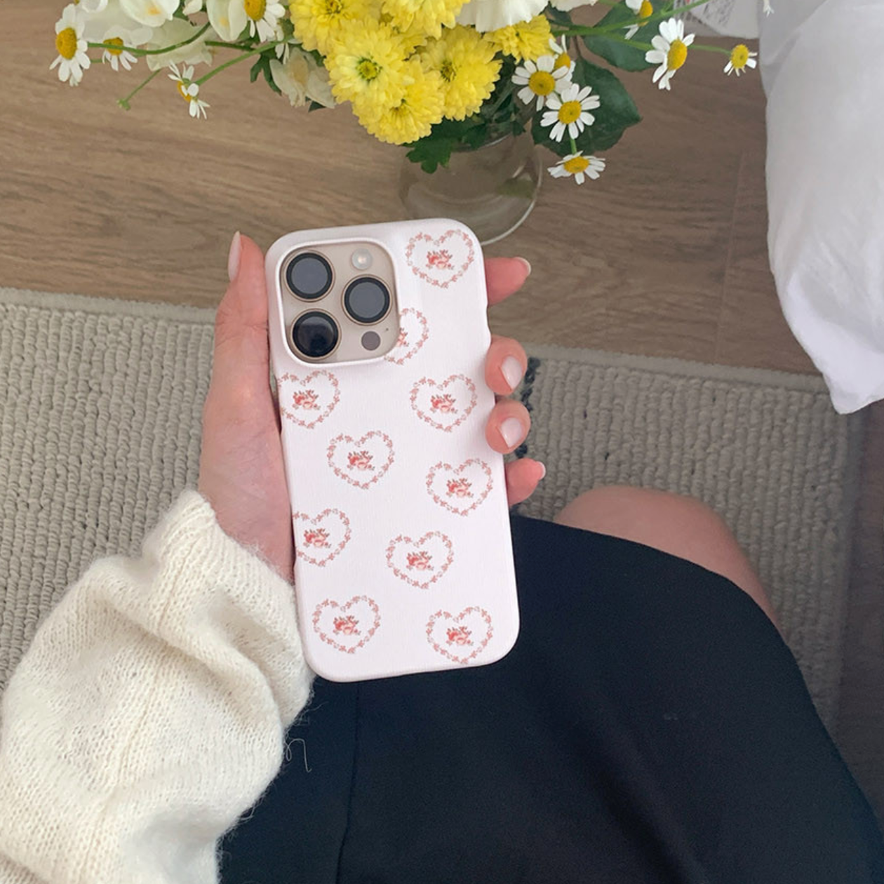｜Romantic Mood｜ Rosie Heart Matte Hard Case
