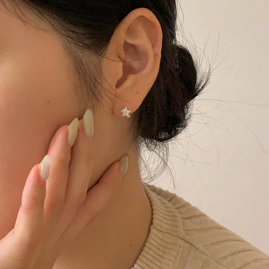 ｜urbantout｜ ｜silver 925｜ Matte Star Earrings