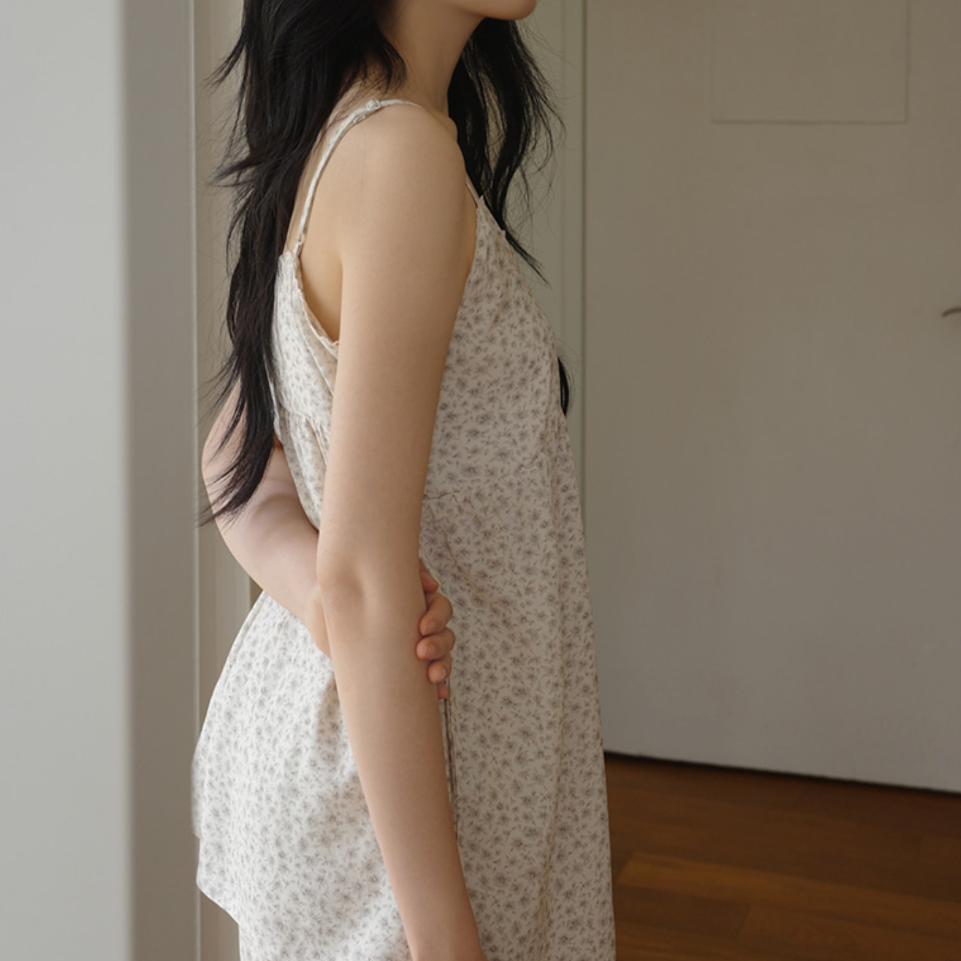 ｜Juuneedu｜ Airy Flower Sleeveless Pyjamas Set