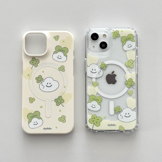 ｜skyfolio｜ Clover Cloud MagSafe Jelly Hard Case / Hard Case