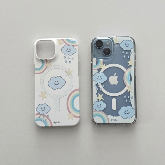 ｜skyfolio｜ Rainbow Cloud MagSafe Jelly Hard Case / Hard Case