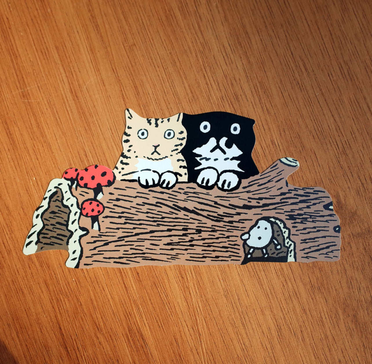 ｜HUGINN AND MUNINN｜ Die-Cut Postcard - mo&nori