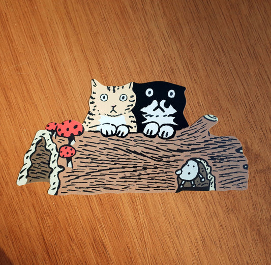 ｜HUGINN AND MUNINN｜ Die-Cut Postcard - mo&nori