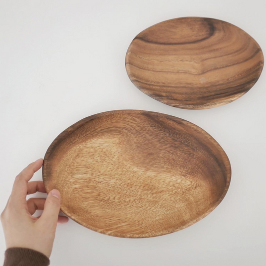 ｜Bracket Table｜ Oval Wood Plate