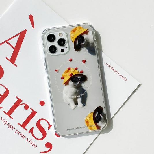 ｜MOMO CASE｜ 442 옐로Cat Jelly Case