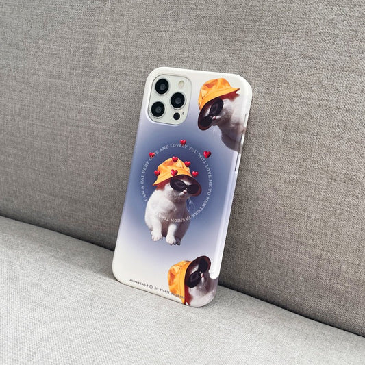 ｜MOMO CASE｜ 442 옐로Cat Phone Case