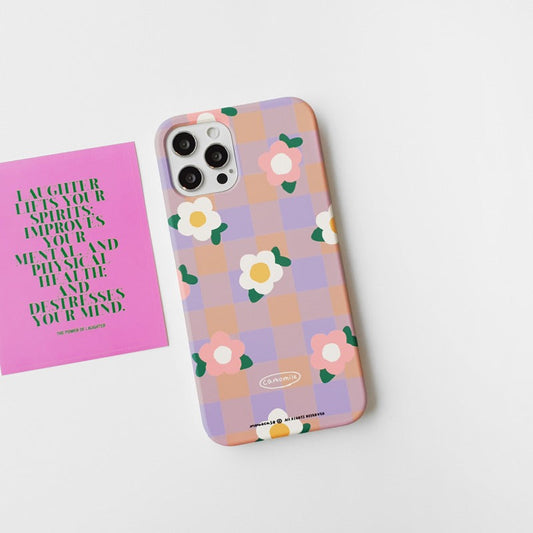 ｜MOMO CASE｜ 462 체크카모마일 Phone Case