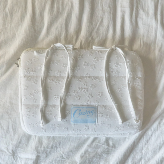 ｜COZING｜ Bedding Notebook Pouch (Jacquard White) (PRE-ORDER)